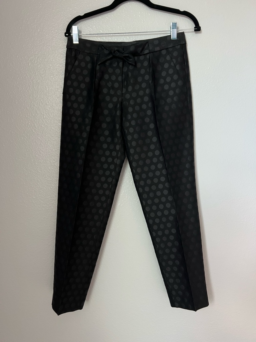 J. Crew Collection Black Polka Dot Dress Pants